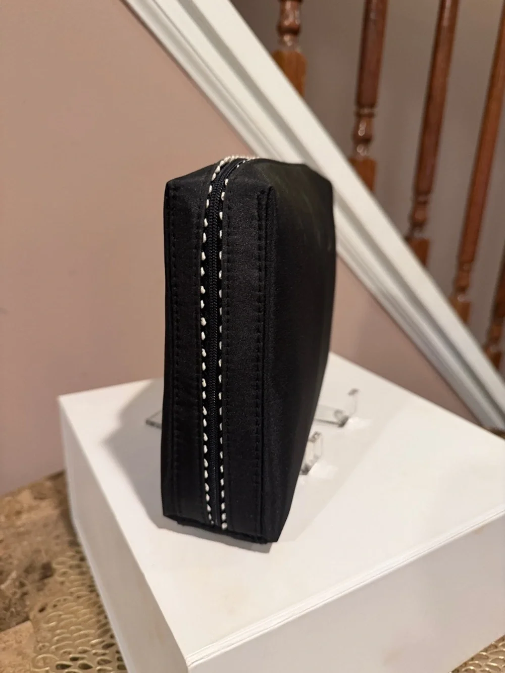 CHANEL Parfums Black Nylon Cosmetic Travel Pouch